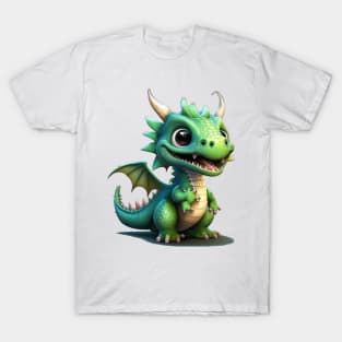 Cute Baby Dragon - Patrick the Green T-Shirt